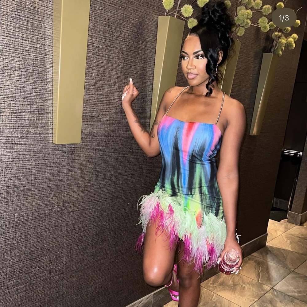 Attico feather dress